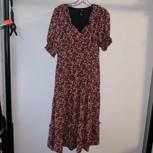 Aqua Floral Dress New w/o Tags